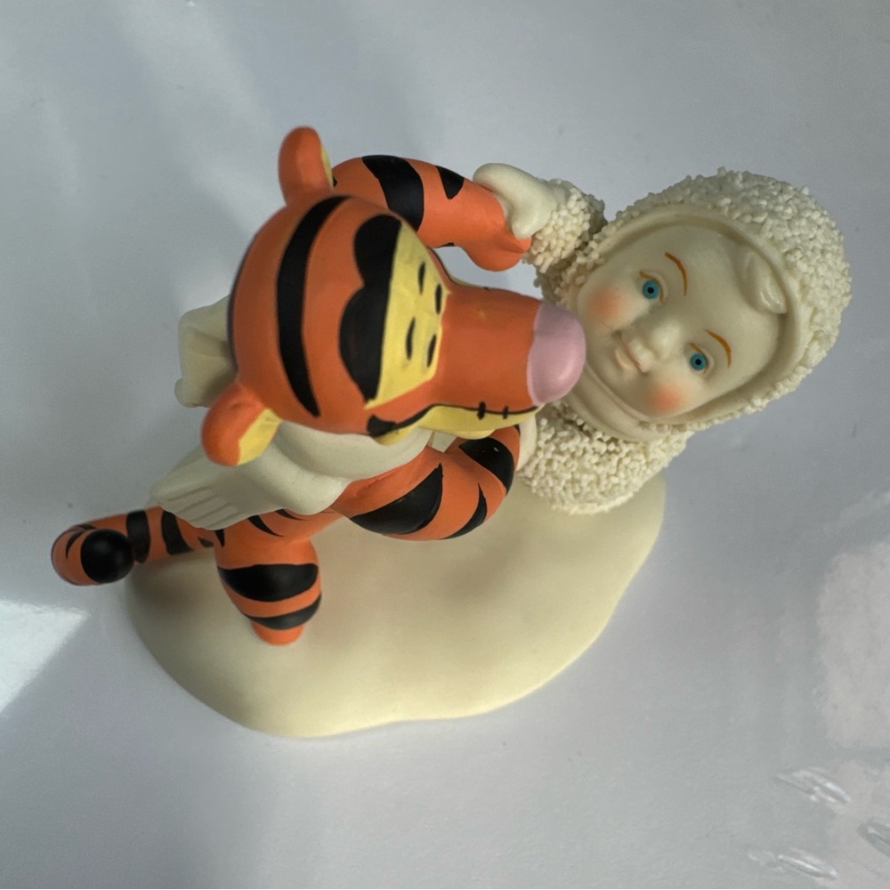 2007 Department 56 Snowbabies "Dancing With Tigger" Figure Cream Orange Figurine - Picture 3 of 16